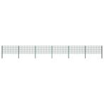 vidaXL Schuttingpaneel met palen ijzer 1040x80 cm groen, Verzenden, Nieuw
