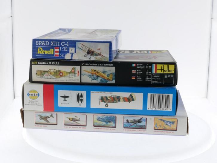Schaal 1:72 4 bouwpakketten Geallieerden Jachtvliegtuigen..., Hobby en Vrije tijd, Modelbouw | Vliegtuigen en Helikopters, Gebruikt