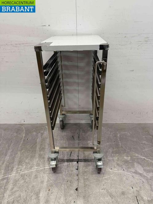 Chariot en acier inoxydable 6 x 1/1 GN gastronorm 95 cm, Zakelijke goederen, Horeca | Overige, Verzenden