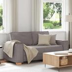 vidaXL 2-zitsbank Taupe 140 cm Stof, Huis en Inrichting, Zetels | Zetels, Verzenden, Nieuw