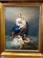 Italiaanse school (XIX) - Madonna con Bambino e angeli, Antiek en Kunst, Kunst | Schilderijen | Klassiek