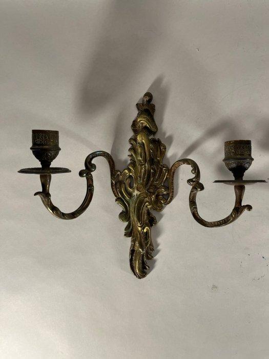 Kaarsenhouder (2) - Verguld brons, Antiek en Kunst, Antiek | Overige Antiek