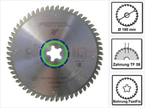 Veiling - Festool 492051 / 190x2,6 FF TF58 Cirkelzaagblad -, Doe-het-zelf en Bouw, Gereedschap | Zaagmachines
