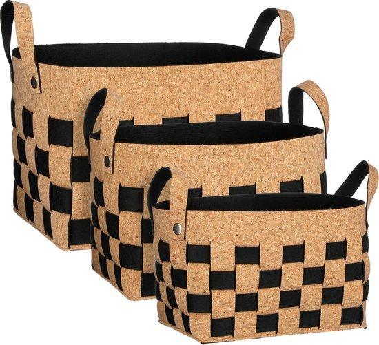 2dekans | Mica Decorations Opbergmand - Set van 3 - L40 x, Huis en Inrichting, Woonaccessoires | Overige, Ophalen of Verzenden