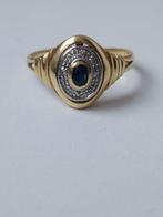 Cocktailring - 18 karaat Geel goud - 0.74ct. tw. Saffier -, Handtassen en Accessoires, Antieke sieraden