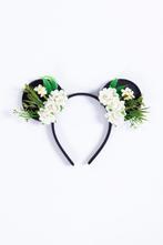 Haarband Mouse Oortjes Bloemetjes Wit Strass Steentjes Diama, Kleding | Dames, Ophalen of Verzenden, Nieuw