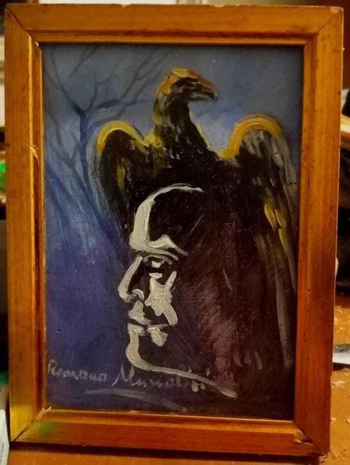 Romano Mussolini (1927-2006) - Il babbo e laquila, Antiek en Kunst, Kunst | Schilderijen | Klassiek