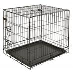 Cage de transport, noire 63x48x57cm, 1 porte, Animaux & Accessoires
