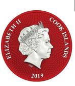Îles Cook. 1 Dollar 2019 - Silver STAR - Starfish RED - 1 Oz