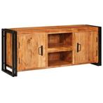 vidaXL TV Kast met plank Bruin 120 x 33 x 50 cm Massief, Huis en Inrichting, Verzenden, Nieuw