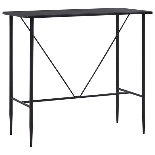 vidaXL Bartafel 120x60x110 cm MDF zwart, Maison & Meubles, Tables | Tables à manger, Envoi