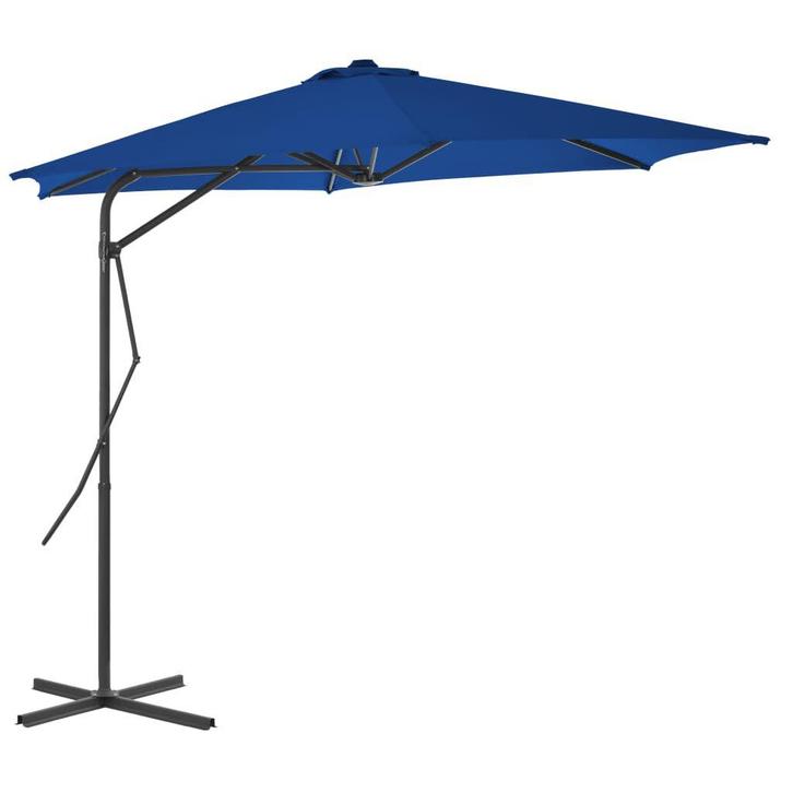 Parasol met Stalen Paal | OP = OP | 53% Voordeel!, Tuin en Terras, Parasols, 3 tot 4 meter, Verstelbaar, Nieuw, Stokparasol, Verzenden