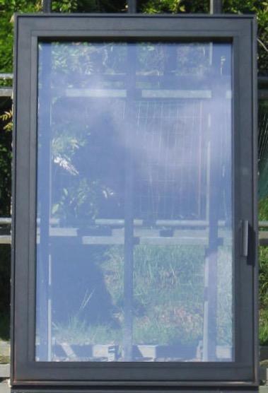 aluminium raam , chassis , venster 93 x 146 zwart ral 9005, Doe-het-zelf en Bouw, Raamkozijnen en Schuifdeuren, Inclusief glas