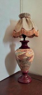 neo - Tafellamp - Beschilderde keramiek met bordeauxrode, Antiquités & Art