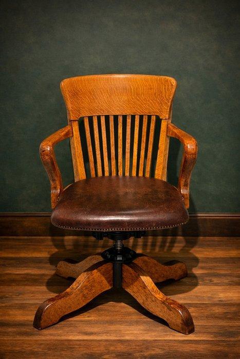 W. Richardson – Leeds & Bradford - Bureaustoel - Hout,, Antiek en Kunst, Antiek | Overige Antiek