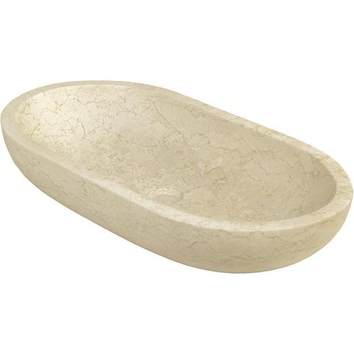 Waskom Imso Lavabo Ovale Beige Marmer 35x70x15cm, Doe-het-zelf en Bouw, Sanitair, Overige typen, Nieuw, Ophalen of Verzenden