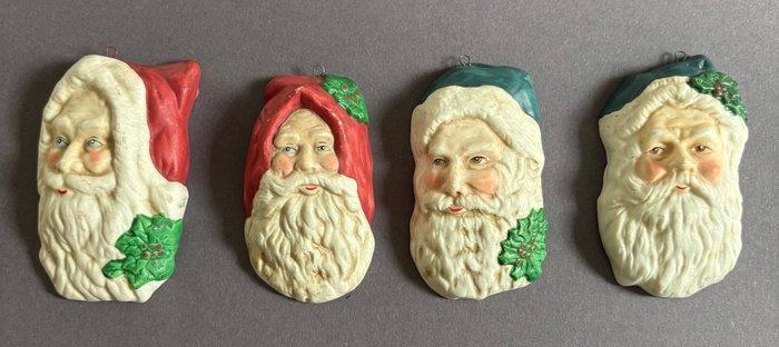 Kerstdecoratie (12) - Gips - Vintage kerstboom deco., Diversen, Kerst