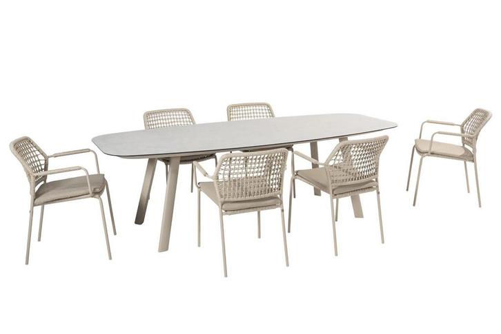 Taste by 4 Seasons Barista tuinset latte met Manolo tafel, Tuin en Terras, Tuinsets en Loungesets