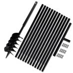 vidaXL Grondboor met handvat 150 mm en verlengstukken 13 m, Verzenden