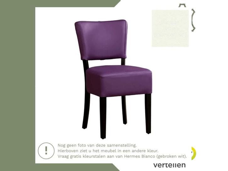 Leren eetkamerstoel Rest - Hermes Bianco (gebroken wit) -, Huis en Inrichting, Stoelen, Wit, Eén, Nieuw, Leer, Ophalen of Verzenden