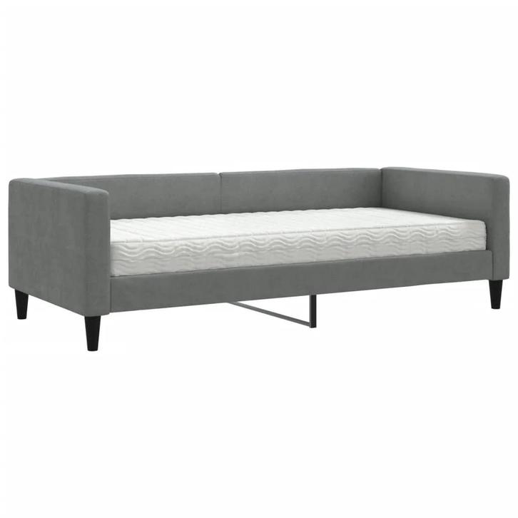Slaapbank donkergrijs 90x200 | Retour Deal | 35% Korting, Maison & Meubles, Chambre à coucher | Canapés-lits, Envoi