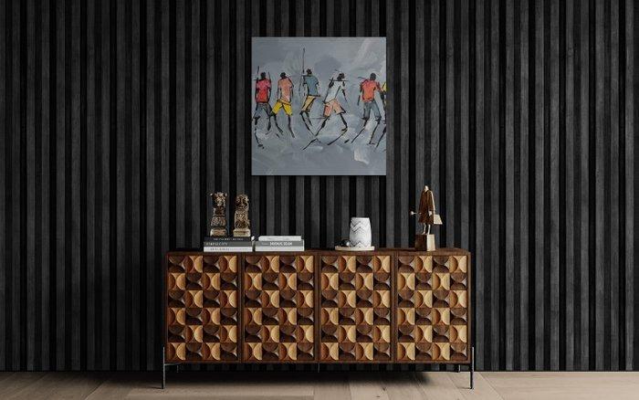 Salum Kambi - Last Walk, Antiek en Kunst, Kunst | Schilderijen | Modern