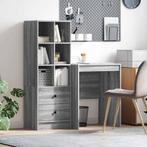 vidaXL Bureau met opslag met lade 2 pcs Grijs sonoma 60 x 50, Verzenden, Nieuw
