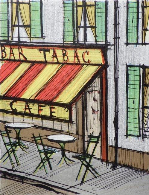 Bernard Buffet (1928-1999) - Le bar tabac, Antiek en Kunst, Antiek | Overige Antiek