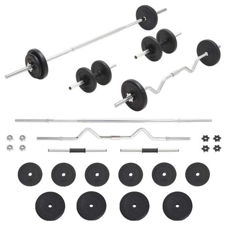 vidaXL Halterset 30 kg, Sport en Fitness, Fitnessmaterialen, Nieuw, Verzenden