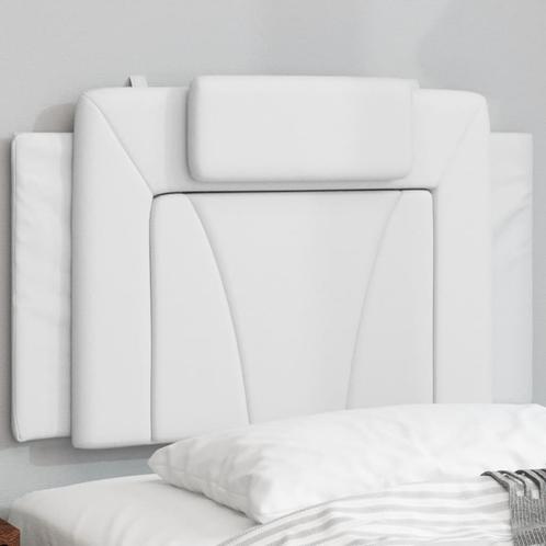 vidaXL Coussin de tête de lit blanc 80 cm similicuir, Maison & Meubles, Chambre à coucher | Lits, Neuf, Envoi