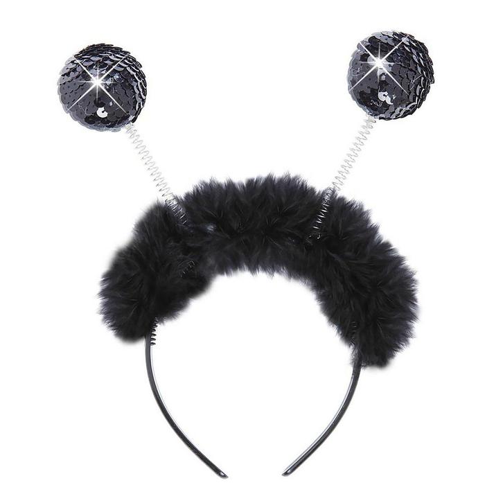 Zwarte Hoofdband Pailletten, Hobby en Vrije tijd, Feestartikelen, Nieuw, Verzenden