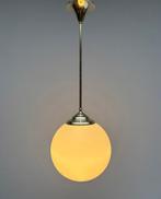 Lampe à suspendre - Opaline - Lustre suspendu en laiton avec