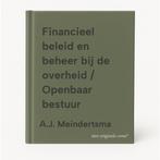 Financieel beleid en beheer bij de overheid / Openbaar, Boeken, Verzenden, Gelezen, A.J. Meindertsma