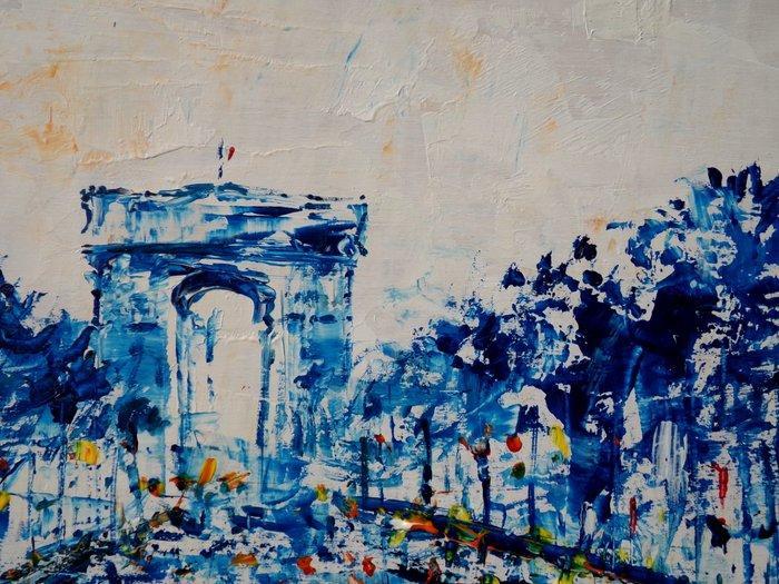 Denis Pascal dit Roy (XX-XXI) - Paris et les Champs-Elysées, Antiek en Kunst, Kunst | Schilderijen | Klassiek