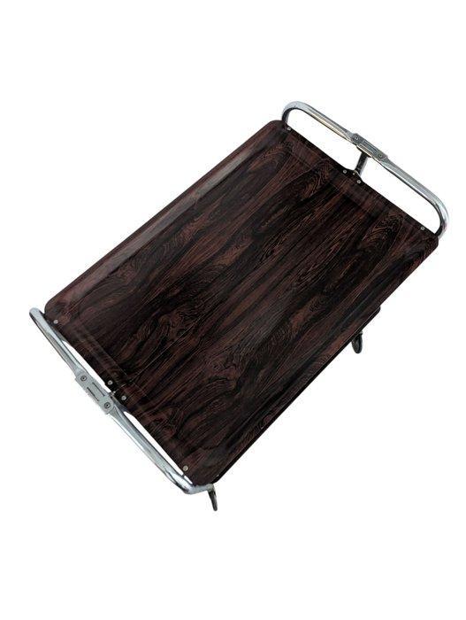 Serveerwagen - Hout, Metaal, Roestvrij staal - Vouwbare, Antiek en Kunst, Kunst | Designobjecten