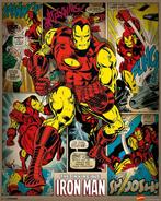 Marvel Comics Retro Poster Iron Man 40 x 50 cm, Ophalen of Verzenden