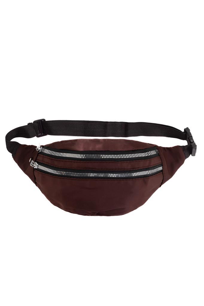 Heuptas Bordeaux Rood Bruin 2 Ritsen Fanny Pack Twee Vakken, Handtassen en Accessoires, Tassen | Damestassen, Nieuw, Ophalen of Verzenden