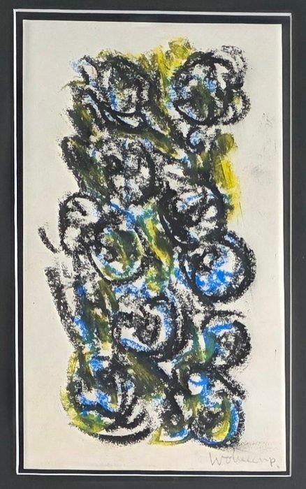 Theo Wolvecamp (1925-1992) - Abstracte compositie, Antiek en Kunst, Kunst | Schilderijen | Modern
