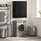 vidaXL Wandkast Zwart eiken 69.5 x 34 x 90 cm Bewerkt hout, Huis en Inrichting, Kasten | Dressoirs, Verzenden, Nieuw