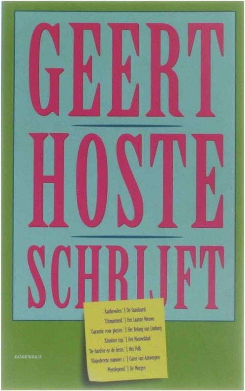 Geert Hoste schrijft 9789002207334, Livres, BD | Comics, Envoi