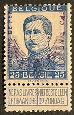 België 1915 - Spoorwegzegel - Gevleugeld wiel - 25 centimes