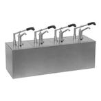 Saus/Dressingbar RVS instelbaar tot 30g | 4x 1/6 GN-200mm, Verzenden, Nieuw in verpakking
