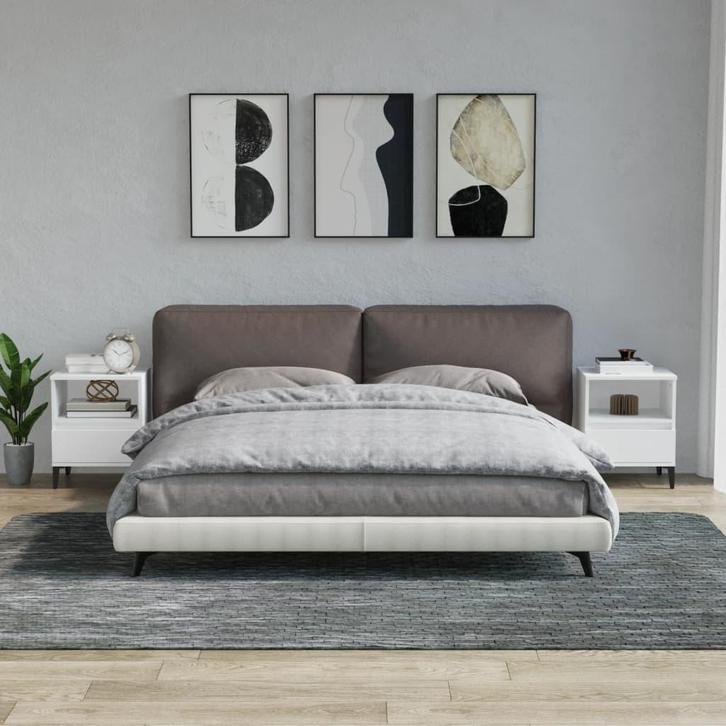 vidaXL Nachtkastjes 2 st 40x35x50 cm wit, Huis en Inrichting, Kasten | Overige, Nieuw, Verzenden