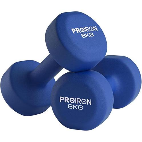 Proiron  - dumbbell set - 2 x 6 kg - ijzer met neopreen, Sport en Fitness, Fitnessmaterialen, Verzenden