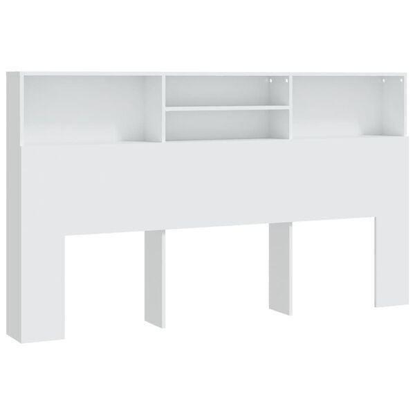 Wit Hoofdeinde met Opbergvakken | OP = OP (Hoofdbordkast), Huis en Inrichting, Slaapkamer | Bedden, 180 cm, Wit, Nieuw, Hout, Verzenden