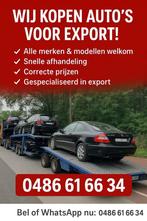 Opkoper auto export waardebepaling Opkoper auto heel belgie