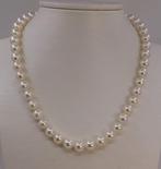 Halsketting Zilver, 8x8,5 mm heldere Akoya-parels, Handtassen en Accessoires, Nieuw