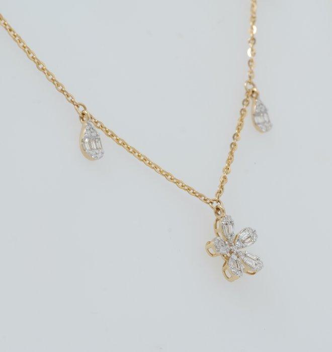 Collier - 14 carats Or jaune - 0.67ct. tw. Diamant, Handtassen en Accessoires, Kettingen