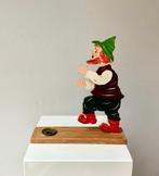 Kerstbeeldje - Plat figuur Wichtel - Hout - Erzgebirge jaren, Nieuw