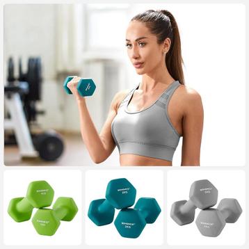 Dumbbellset halterset, 3 paar - totaal 12 kg - 2x1 kg, 2x2 beschikbaar voor biedingen